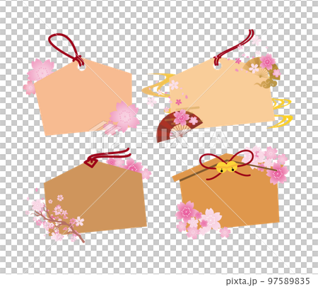桜 春 和風 絵馬 桜 春 和風 絵馬 97589835