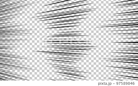 [No background color] Effect lines with a sense of depth and perspective, concentrated lines 97589846