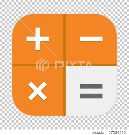 Calculator icon in flat design. calculator icon. vector. 97589953