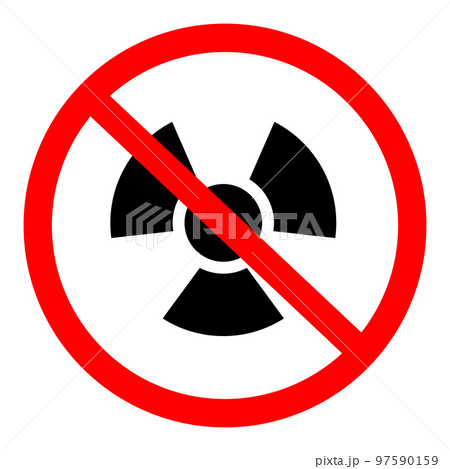 核兵器使用禁止サイン。ベクター。 97590159