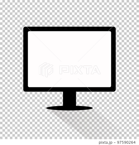 TV and shadow icon. vector. 97590264