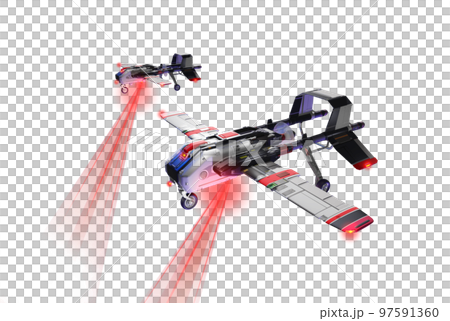 安保無人機（飛機編隊飛行：透明材質版） 97591360