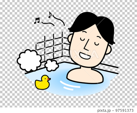 バスタイム お風呂に入る人 人物 バスタイム お風呂に入る人 人物 97591373