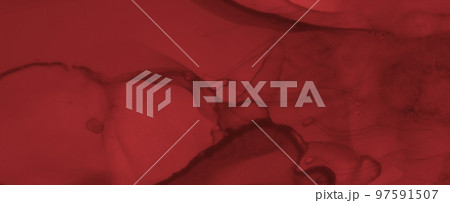 Abstract Blood Background. Rose Ink Banner. 97591507