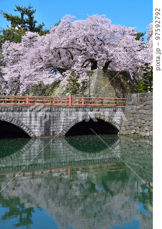 桜景　福井城址　御本城橋 97592792