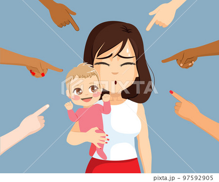 Society Judging Mom With Baby 97592905