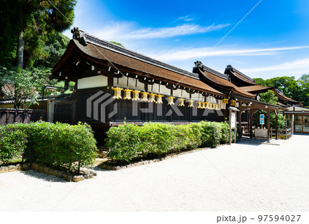 【世界遺産　古都京都の文化財】【山城国一宮】下鴨神社　廻廊と葵生殿　京都府京都市左京区 97594027
