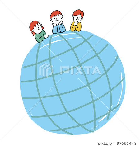 地球・環境について考える子供たちのイラスト 地球・環境について考える子供たちのイラスト 97595448