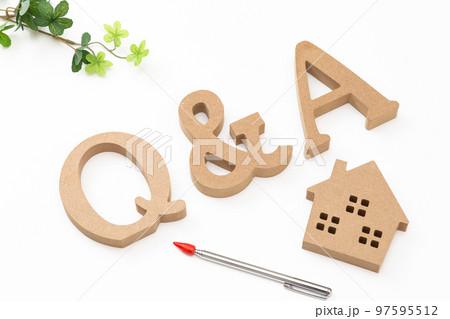 住宅のQ&A 白バック 住宅のQ&A 白バック 97595512