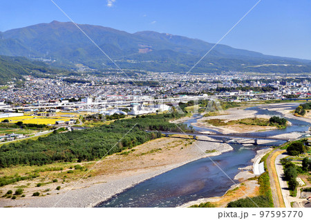 上田市街地を望む／上田駅より西側(長野県上田市)【2021.10】 97595770