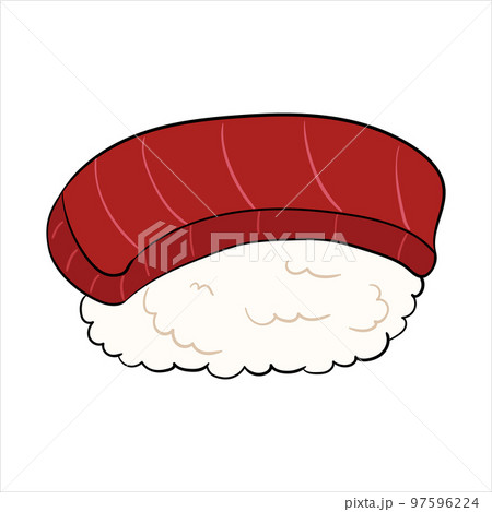 sushi with tuna vector illustration on a white background 97596224