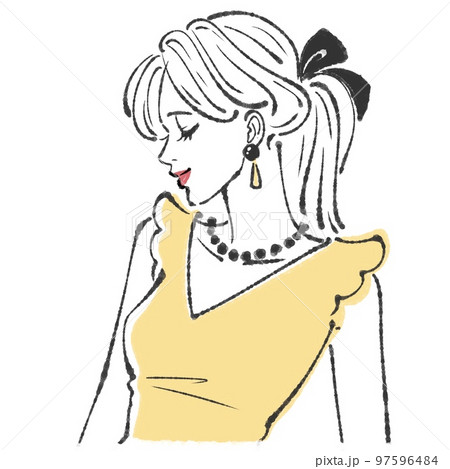 女性のイラスト素材 女性のイラスト素材 97596484