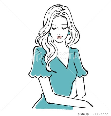 女性のイラスト素材 97596772