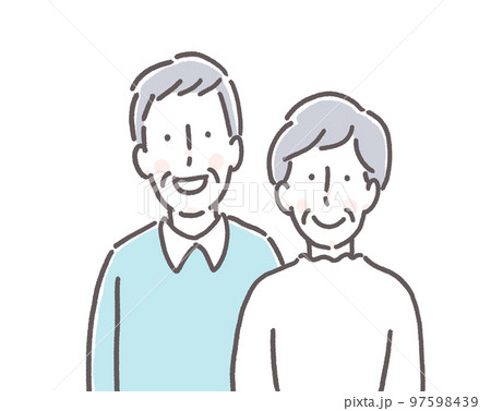 笑顔のシニア夫婦 笑顔のシニア夫婦 97598439
