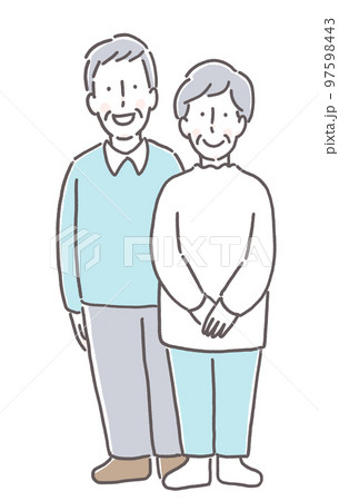 笑顔のシニア夫婦 笑顔のシニア夫婦 97598443