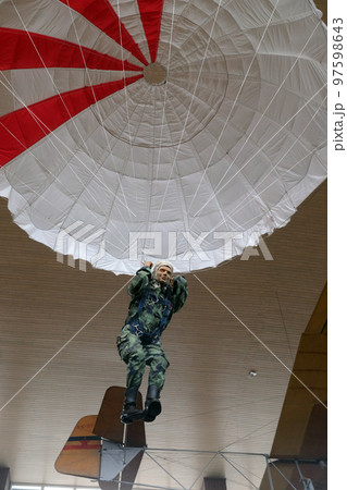 Paratrooper in Nikola Tesla Technical Museum in Zagreb, Croatia Paratrooper in Nikola Tesla Technical Museum in Zagreb, Croatia 97598643