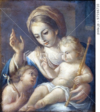 Madonna with Child and Saint John the Baptist, Franciscan church of the Friars Minor in Dubrovnik, Croatia Madonna with Child and Saint John the Baptist, Franciscan church of the Friars Minor in Dubrovnik, Croatia 97598710