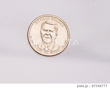 Full set of american coins isolated on white background Full set of american coins isolated on white background 97598777