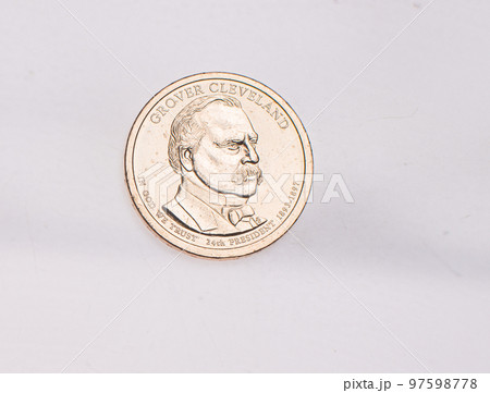Full set of american coins isolated on white background Full set of american coins isolated on white background 97598778