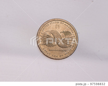 The four most commonly used American Coins. A quarter, dime, nickle, and penny isolated on a white background The four most commonly used American Coins. A quarter, dime, nickle, and penny isolated on a white background 97598832