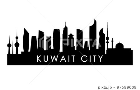 Kuwait city skyline silhouette. Kuwait city skyline silhouette. 97599009