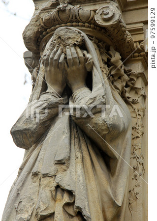 Sculptures from the Pere Lachaise Cemetery Paris, France 97599129