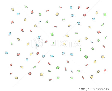手描き風な紙吹雪のイラスト素材 [97599235] - PIXTA
