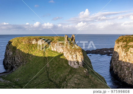 Dunseverick Castle is located west of the village of Dunseverick, in County Antrim, in Northern Ireland. Dunseverick Castle is located west of the village of Dunseverick, in County Antrim, in Northern Ireland. 97599808