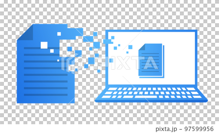 デジタル化のイラスト素材 デジタル化のイラスト素材 97599956