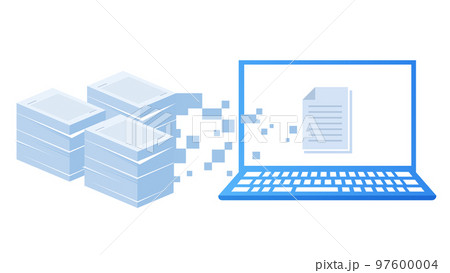 ペーパーレスのイラスト素材 ペーパーレスのイラスト素材 97600004