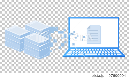 ペーパーレスのイラスト素材 ペーパーレスのイラスト素材 97600004