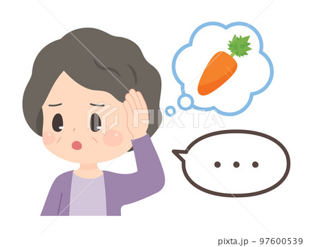 失語症のイラスト_無言 97600539