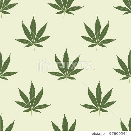 Seamless marijuana background with geometric leaves pattern Seamless marijuana background with geometric leaves pattern 97600544