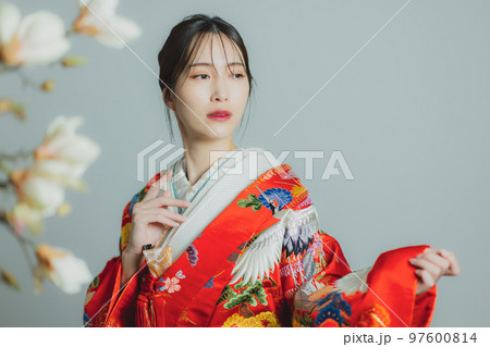 赤い色打掛　 97600814