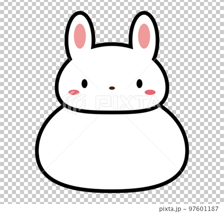 Rabbit-shaped Kagami-mochi 97601187