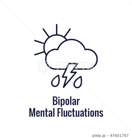 Bipolar Disorder or Depression BP Icon Set Mental Health Icons 97601707