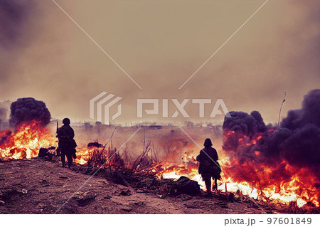 Illustrative image of military action around the world Illustrative image of military action around the world 97601849