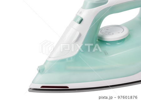 Steam iron isolated on white background. Electric iron on a white background. 97601876