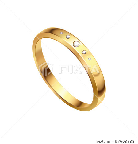 Wedding Ring Gems Composition 97603538