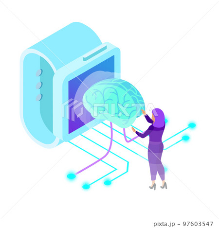 Gadget Brain Transfer Compositionのイラスト素材 [97603547] - PIXTA