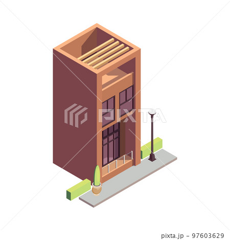 Modern Town House Composition 97603629