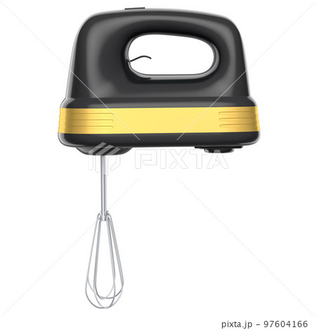 Electric mixer kitchen appliance for mixing and blending on white background. Electric mixer kitchen appliance for mixing and blending on white background. 97604166