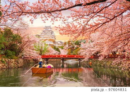 Himeji, Japan at Himeji Castle in Spring Season 97604831