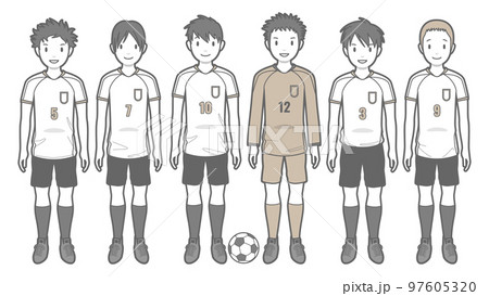 サッカー選手のベクターイラスト 97605320