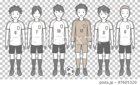 サッカー選手のベクターイラスト 97605320