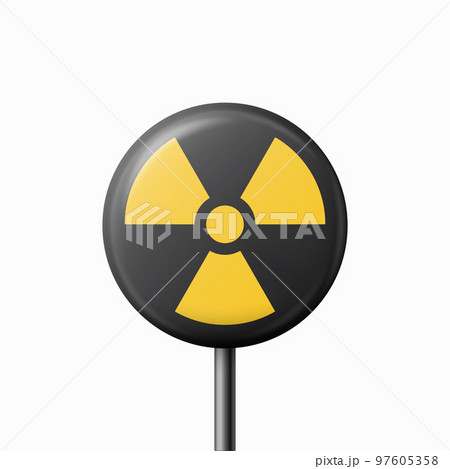 Vector Yellow Warning, Danger Nuclear Sign, Black Sign, Icon Isolated. Radioactive Warning Symbol. Circle, Round Dangerous Sign. Design Template. Front View Vector Yellow Warning, Danger Nuclear Sign, Black Sign, Icon Isolated. Radioactive Warning Symbol. Circle, Round Dangerous Sign. Design Template. Front View 97605358