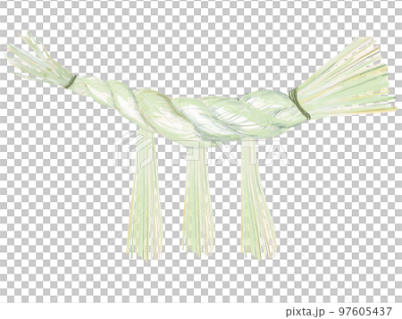 Shimenawa design for New Year's greetings; Shimenawa design for New Year's greetings; 97605437