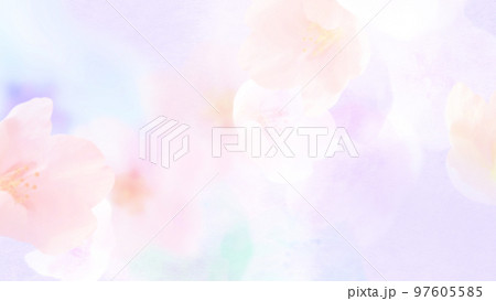 ほわほわの桜の背景 97605585