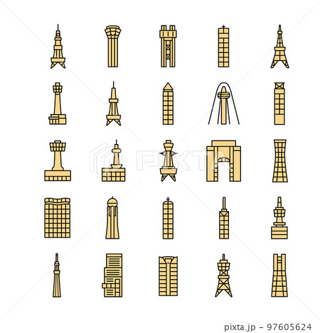 建物のアイコン、イラスト 建物のアイコン、イラスト 97605624