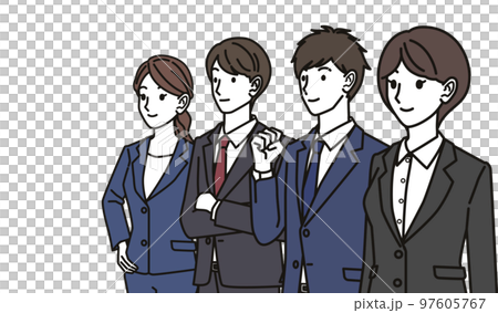 Employees looking to the future 97605767